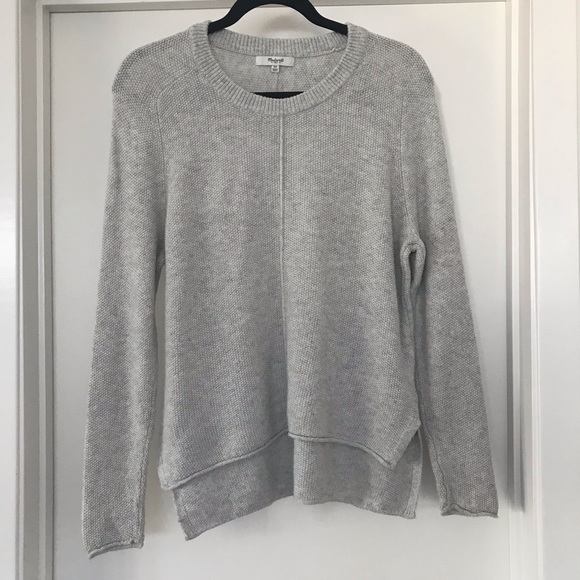Madewell+XS+Crewneck +Textured+Gray Sweater - Picture 3 of 7